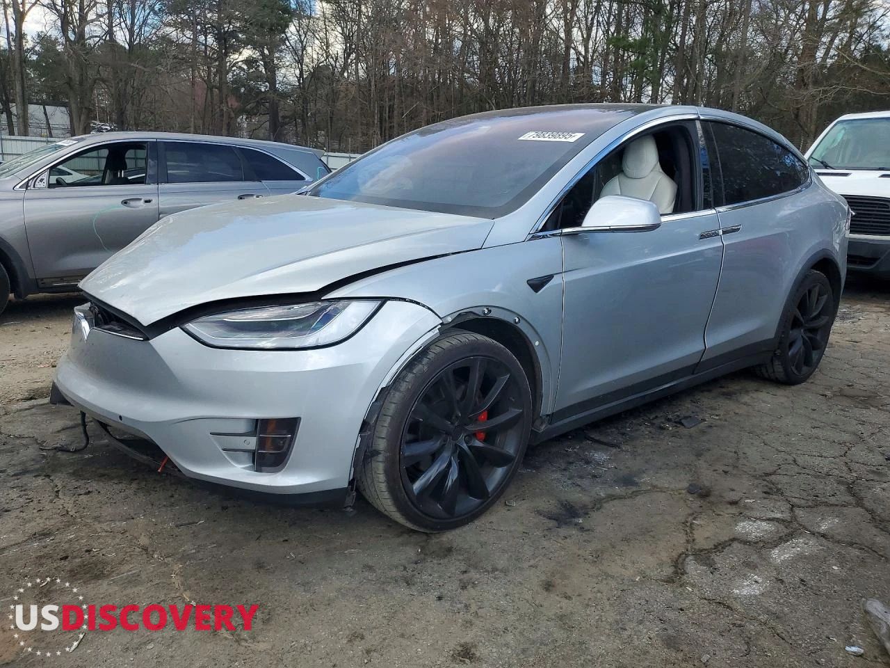 2018 Tesla Model X — Front End — auction Copart ga - atlanta west - 1